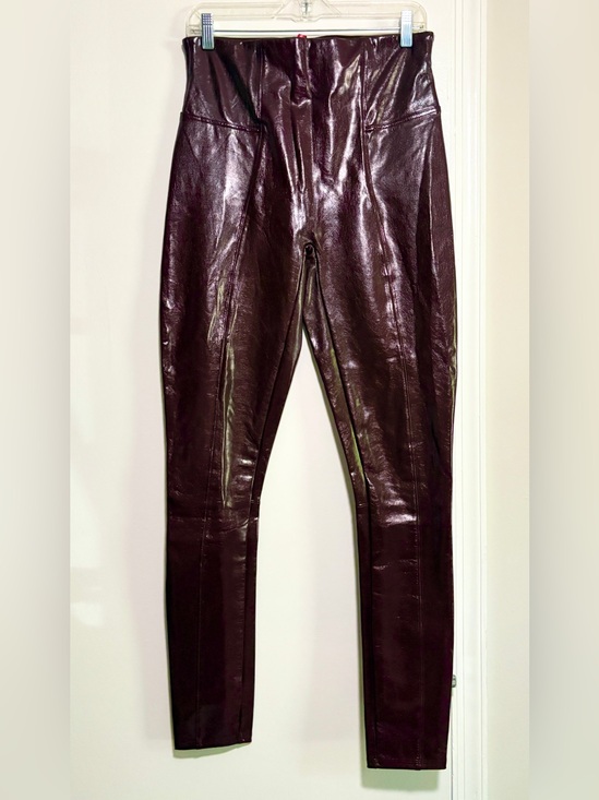 SPANX Pants - SPANX Glossy Red High Gloss Faux Leather Leggings